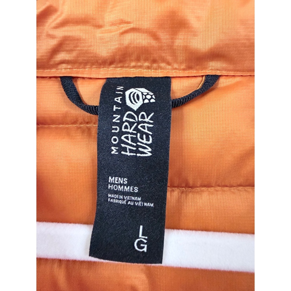 Mountain Hardwear Puffer Coat Mens Large Orange Thermostatic Lightweight Jacket - Picture 2 of 9